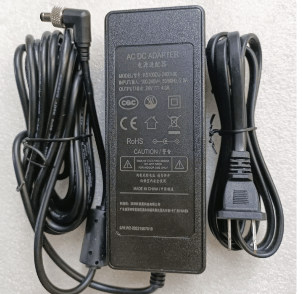 *Brand NEW* 24V 4A power adapter round port 5.5*2.1 charging cable KS100DU-2400400 DC supply transformer